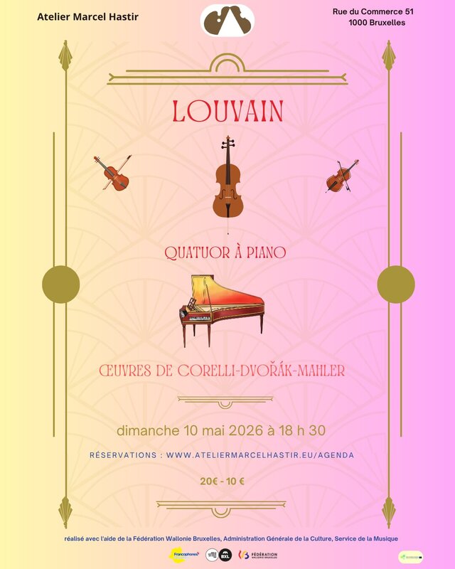 Concerts Quatuor a piano Louvain