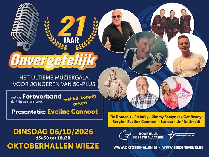 Onvergetelijk - Muziekgala voor jongeren van 50-plus