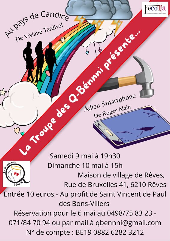Spectacles La Troupe Q-bénnni présente  Adieu Smartphone   Au pays Candice 