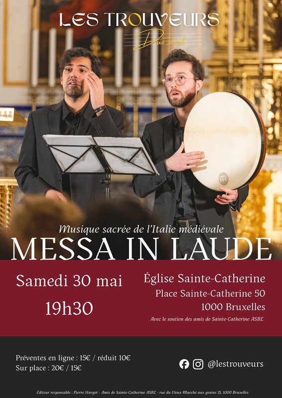 Concerts Les Trouveurs - Messa laude - Musiques sacrées l Italie Médiévale