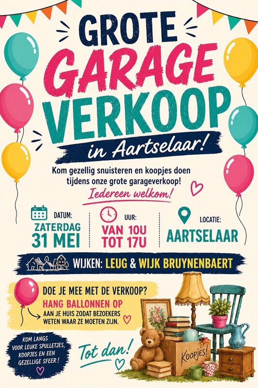  Grote garageverkoop