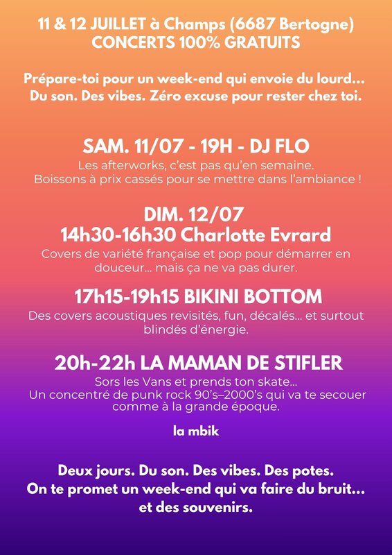 Concerts Concerts gratuits - Festival Champs 26