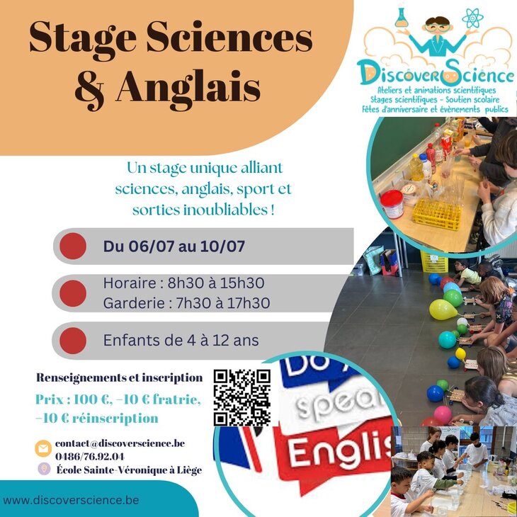 Stages,cours Stage d’été Sciences & Anglais