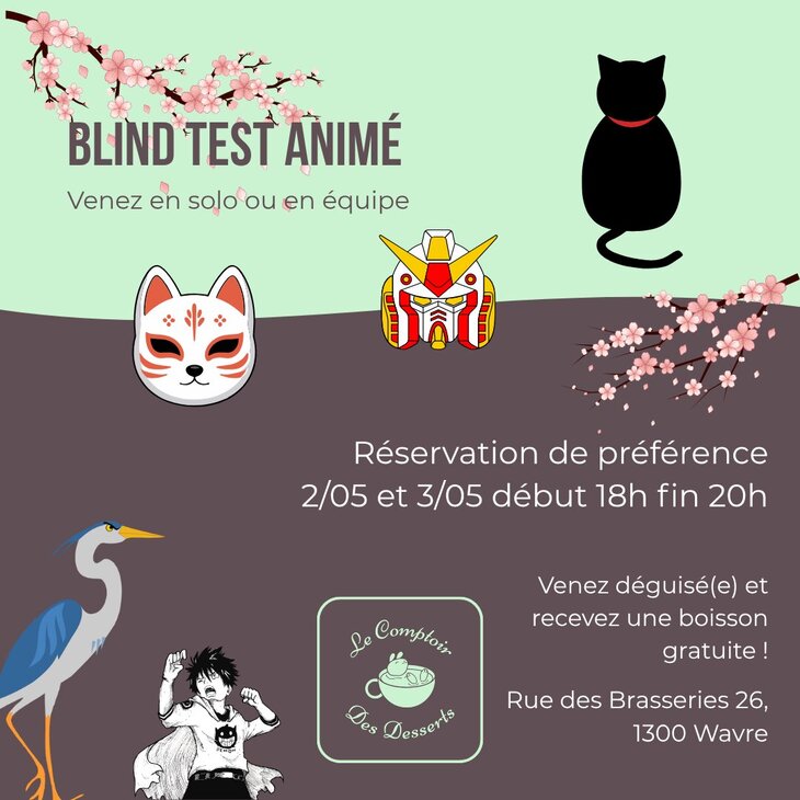 Soirées Blind test spécial Animé