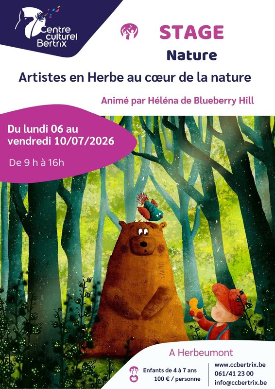 Stages,cours Nature : Artistes herbe cœur la nature