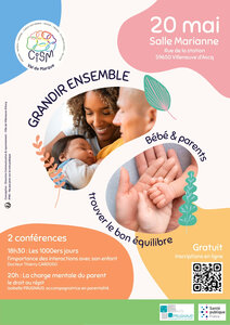 Conférences Grandir ensemble : bébé parents, équilibre trouver