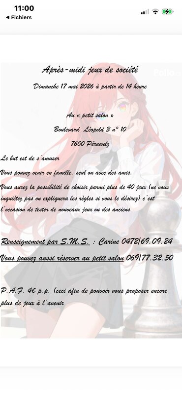 Loisirs Après midi jeux société