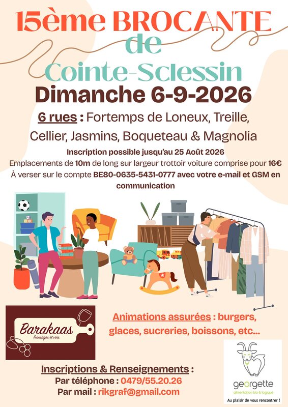  15ème Brocante Cointe Sclessin