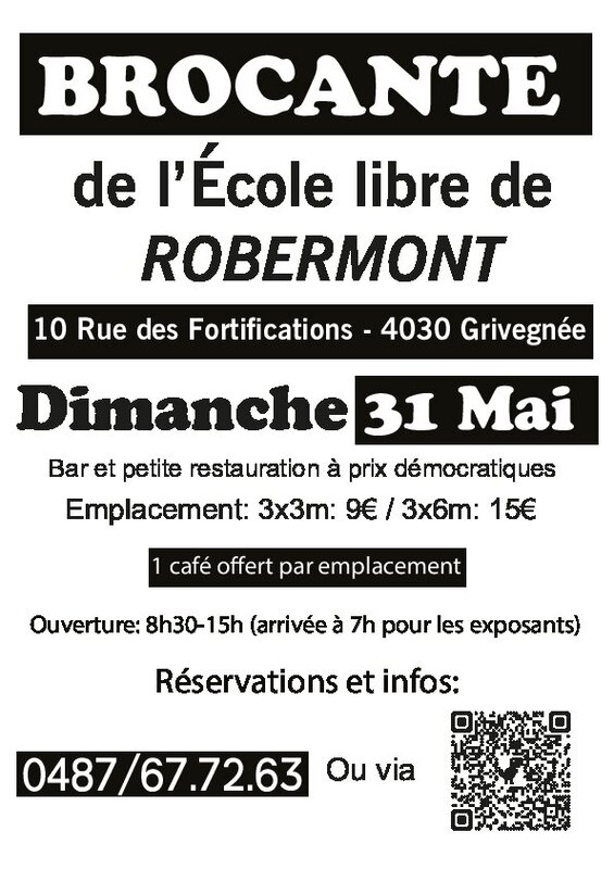  Brocante l’AP l’école libre Robermont
