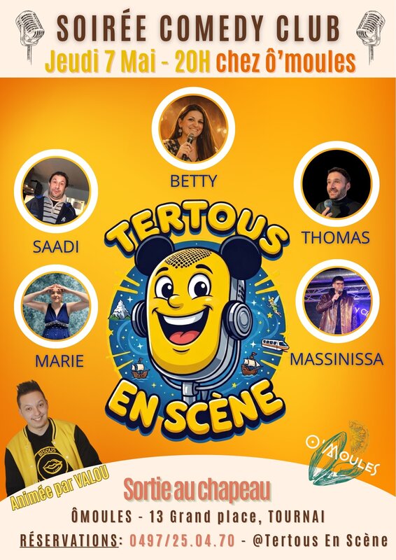 Spectacles Tertous scène, soirée Comédy club thème disney