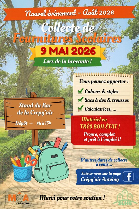  Collecte fourniture scolaire