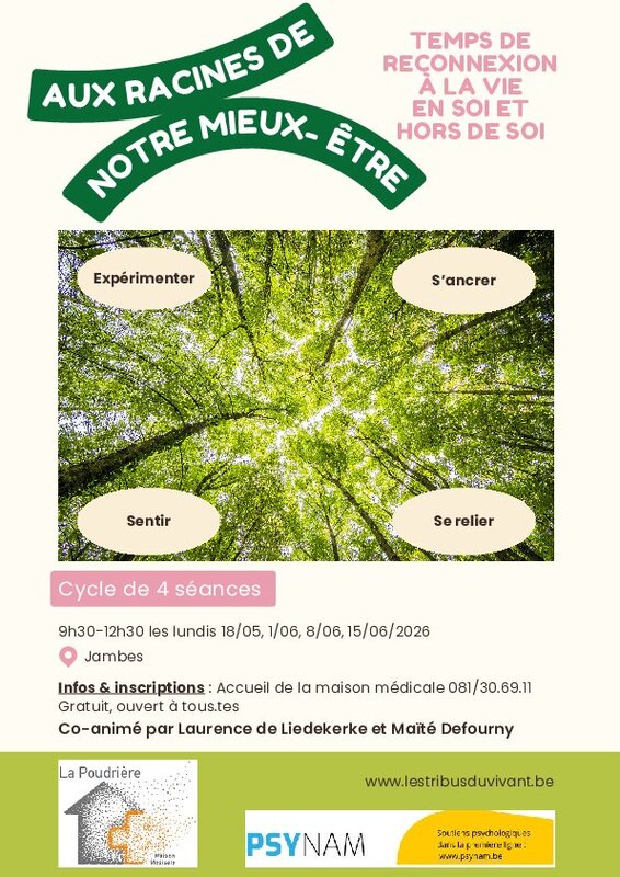 Stages,cours Aux racines notre mieux-être Cycle d’ateliers