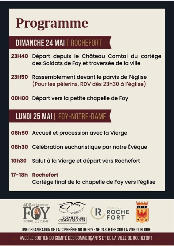 Loisirs 400 - Pèlerinages civil en Armes Rochefort Foy-Notre-Dame.