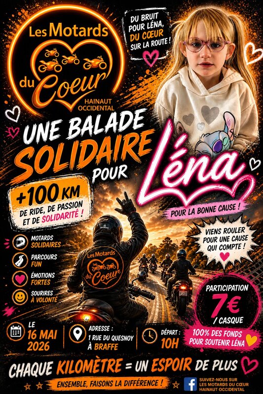 Loisirs ️❤️ Balade moto pour Léna ❤️️