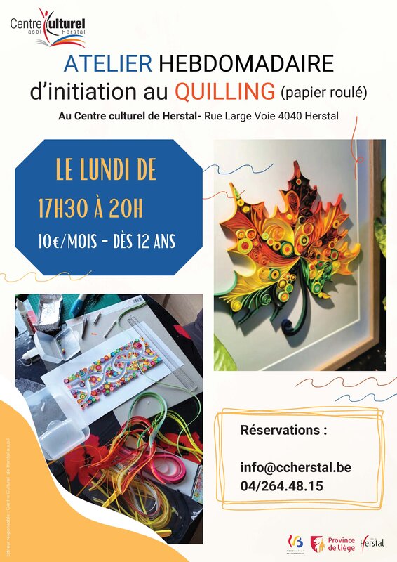 Stages,cours Atelier créatif Quilling/Paperolle