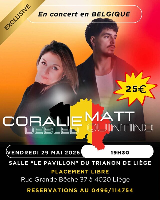 Concerts Concert Matt Quintino & Coralie Debled