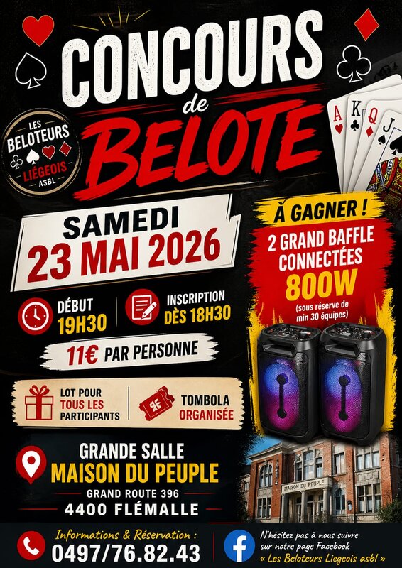 Loisirs Concours belote sans annonce