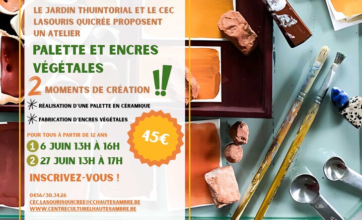 Stages,cours Atelier : Palette encres végétale