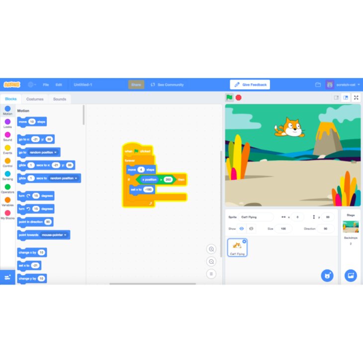 Stages,cours Scratch - Créer jeux animations | P2-P4