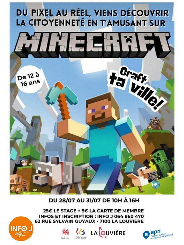 Stages,cours Minecraft : Craft ville 