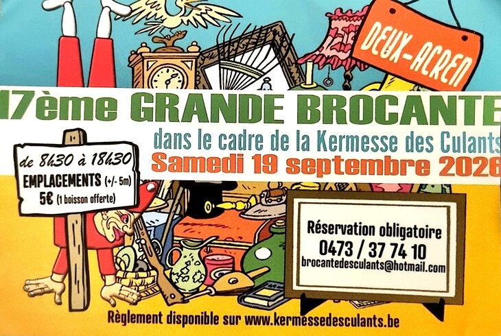  Deux-Acren : 17ème Grande Brocante la Kermesse Culants