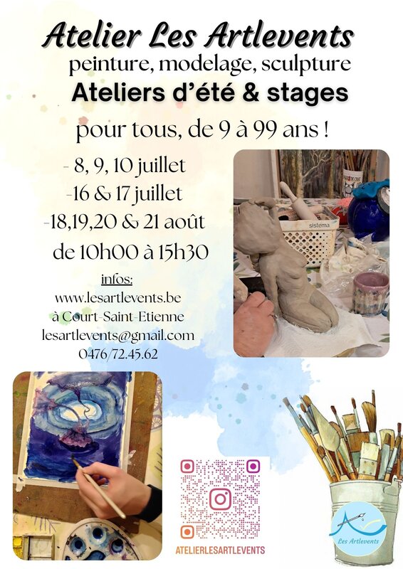 Stages,cours L Art s éveille été : Ateliers & Stages Plastiques pour tous âges