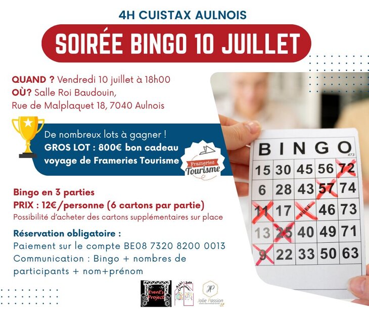 Loisirs Soirée Bingo - Cuistax d Aulnois