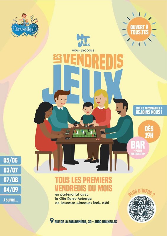 Loisirs Soirée Jeux l Auberge Jeunesse Jacques Brel #️⃣