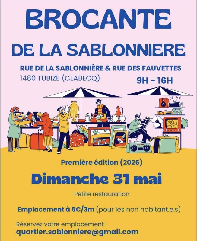  1ere brocante quartier la Sablonnière Fauvettes