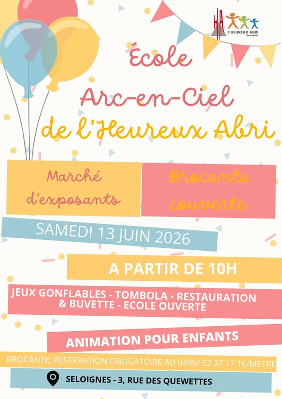  Brocante l Ecole Arc-en-Ciel