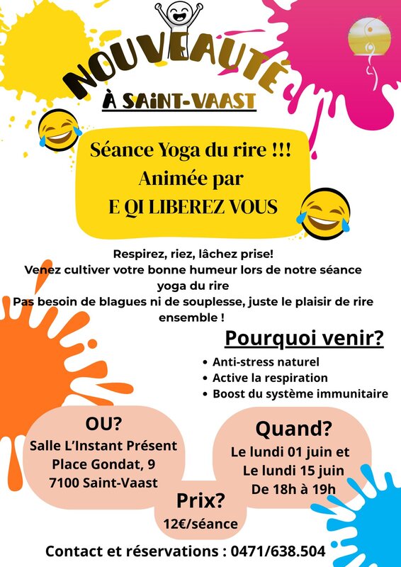Stages,cours Yoga rire