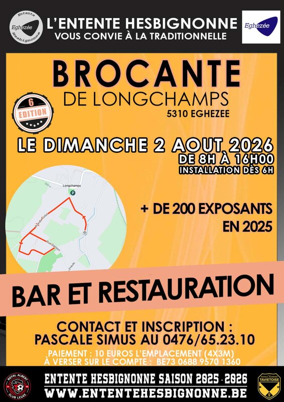  6° Brocantes Longchamps (5310 Eghezée )