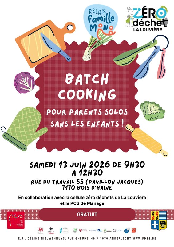 Stages,cours Relais Familles Mono | Batch cooking