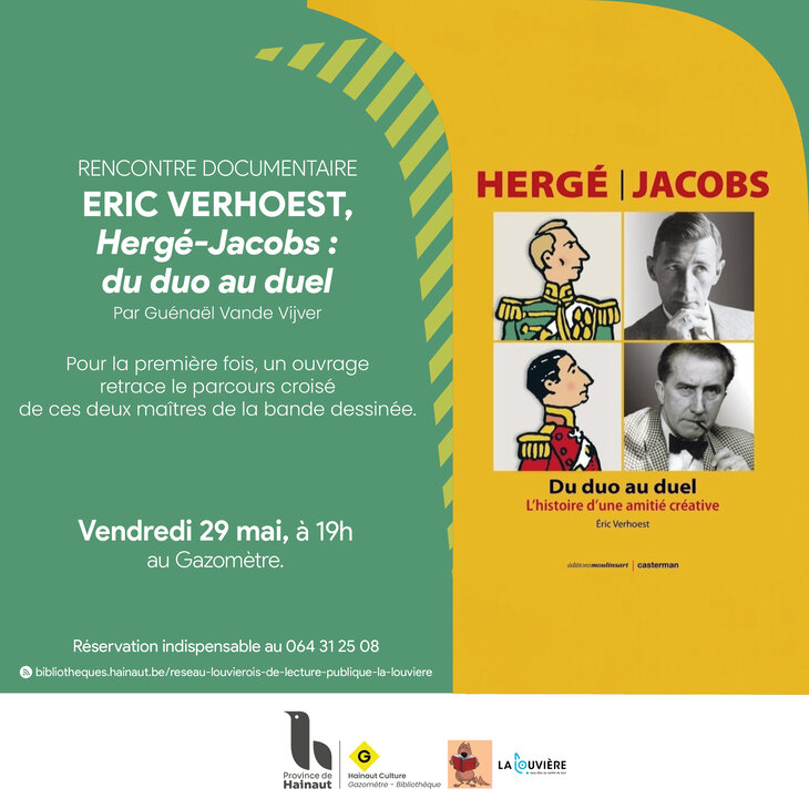 Conférences Eric Verhoest, Hergé-Jacobs : duo duel