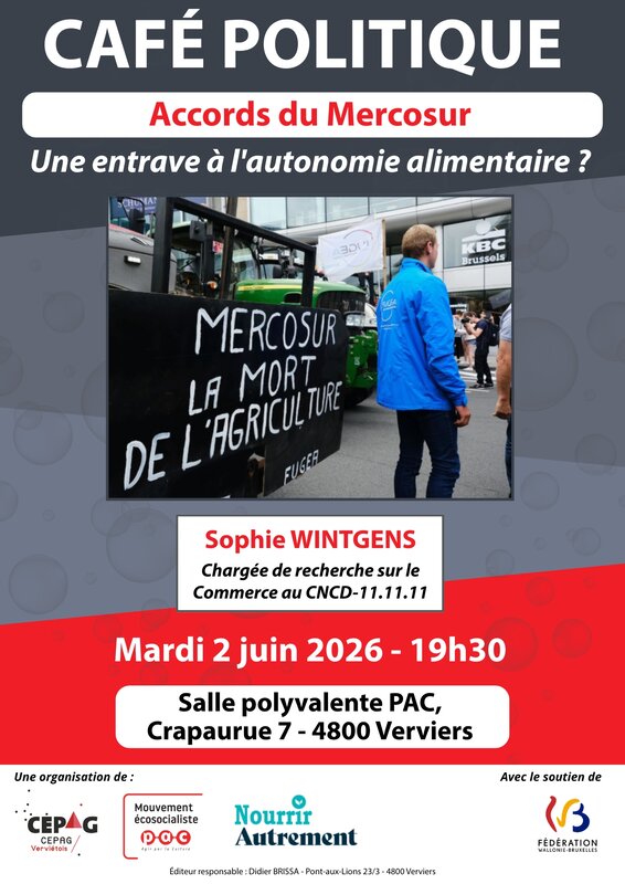 Conférences Café Politique Accords Mercosur : entrave l’autonomie alimentaire ?