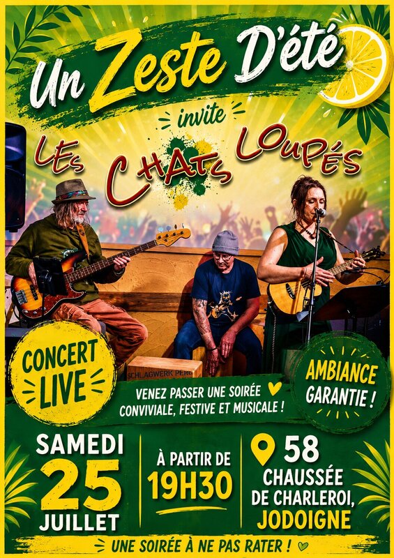 Concerts ☀️ Zeste D’ÉTÉ invite Chats Loupés☀️