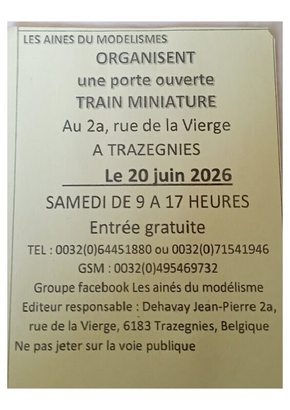 Loisirs Porte ouverte Train miniature