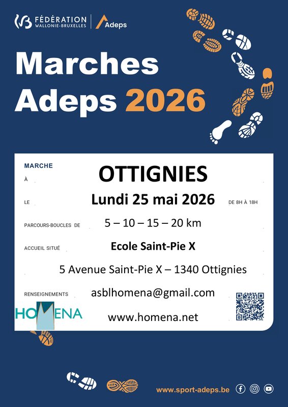Loisirs Marche Adeps bénéfice projet Homena)