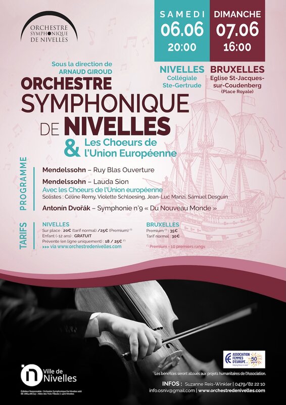 Concerts Concert l Orchestre Symphonique Nivelles&Les Choeurs l Union Européenne