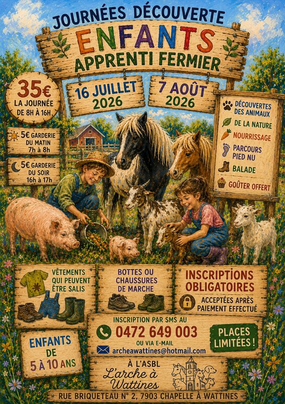 Loisirs Stage apprenti fermier jour