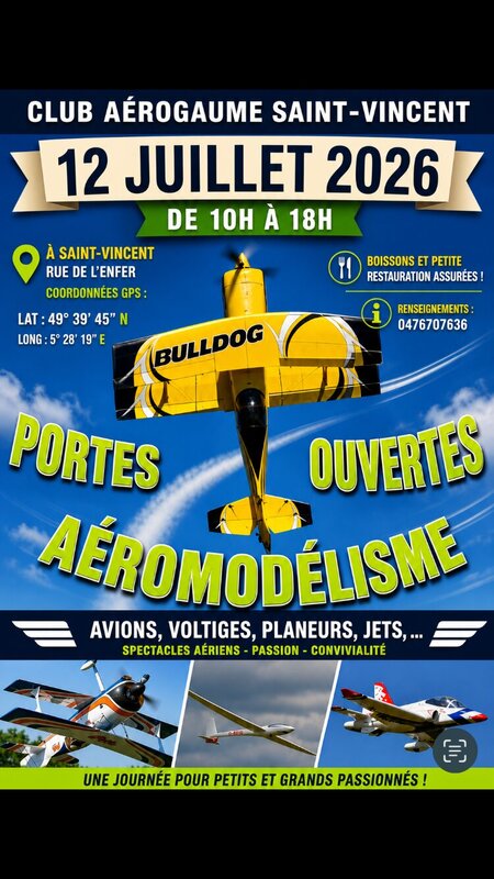 Loisirs Journée porte ouvertes d’aéromodélisme