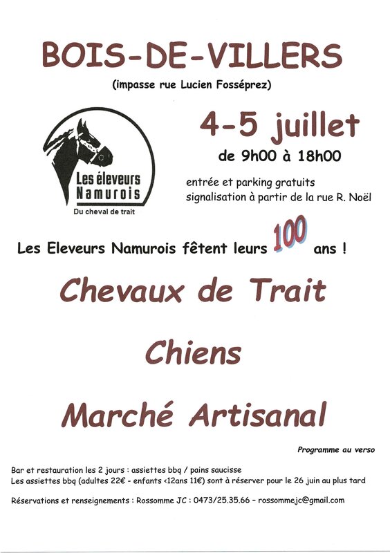 Loisirs Festivité Eleveurs Namurois - Animations chevalines +canines marché artisanal