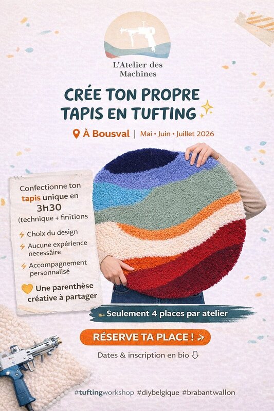 Stages,cours Crée tapis Tufting