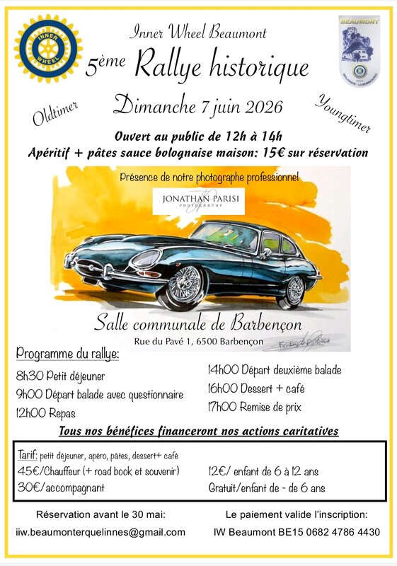 Loisirs 5ème rallye historique Inner Wheel Beaumont