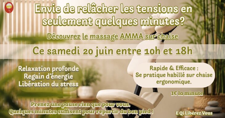 Stages,cours Journée massage chaise