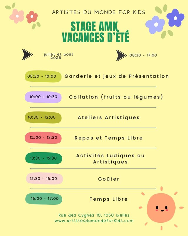Stages,cours Stage vacances d’été