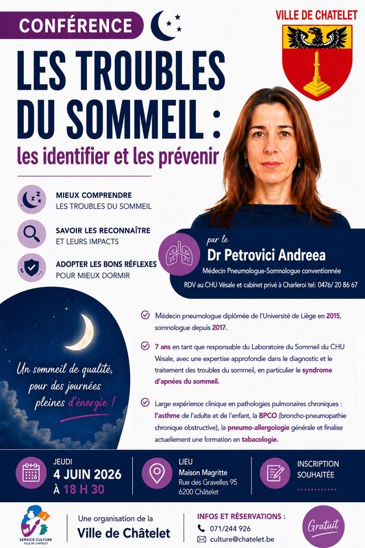Conférences Les troubles sommeil : identifier les prévenir