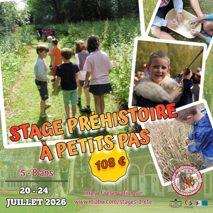 Stages,cours Stage Préhistoire petits pas