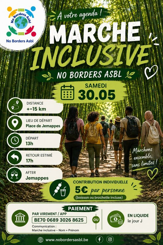 Loisirs Marche inclusive No Borders asbl