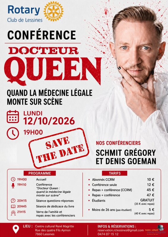 Conférences Docteur Queen : quand médecine légale monte scène